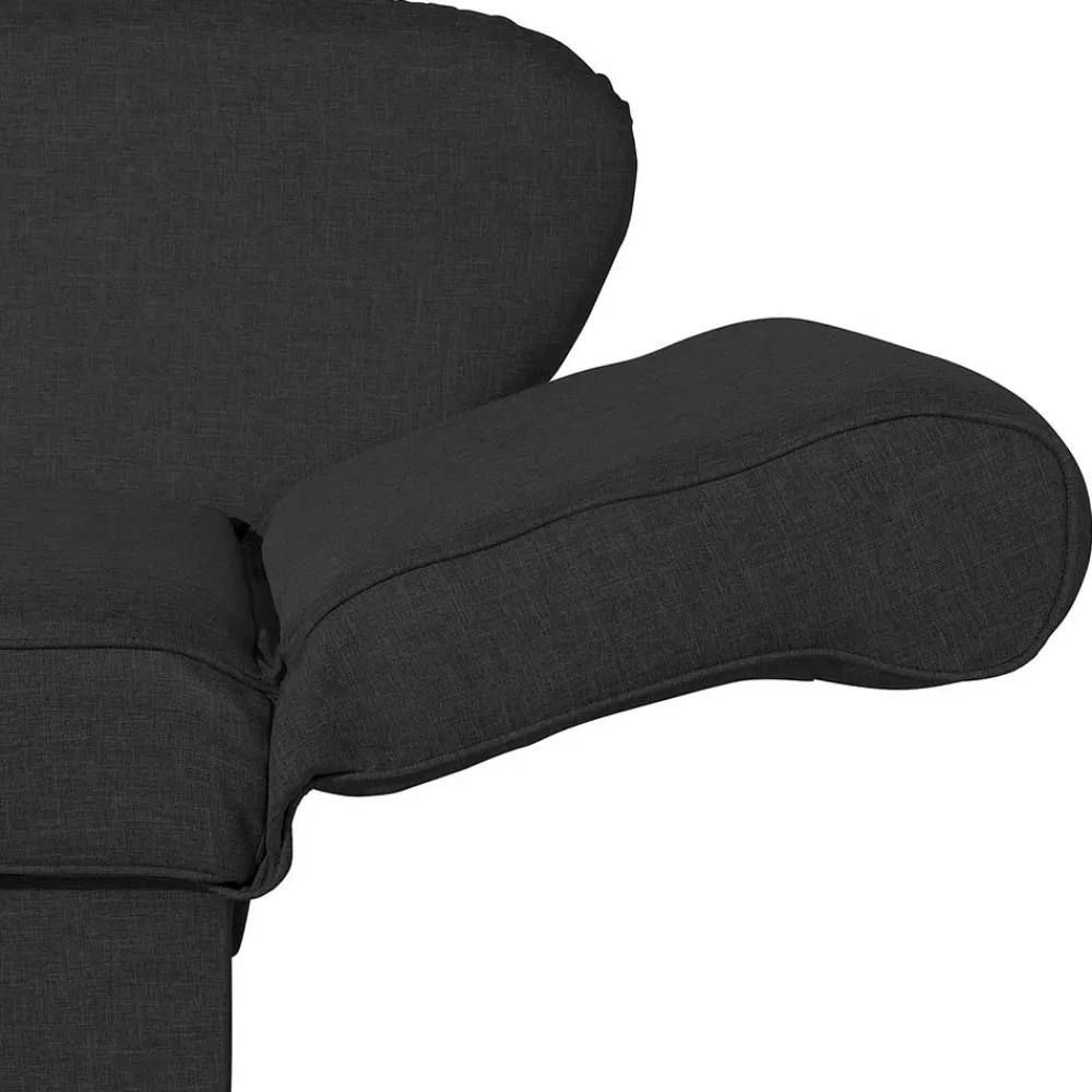 Wohnen Sofas<Recamiere in Schwarz und Buche - Mikana