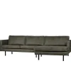 Wohnen Sofas<Recyclingleder Sofaecke in Oliv Grün - Laconca