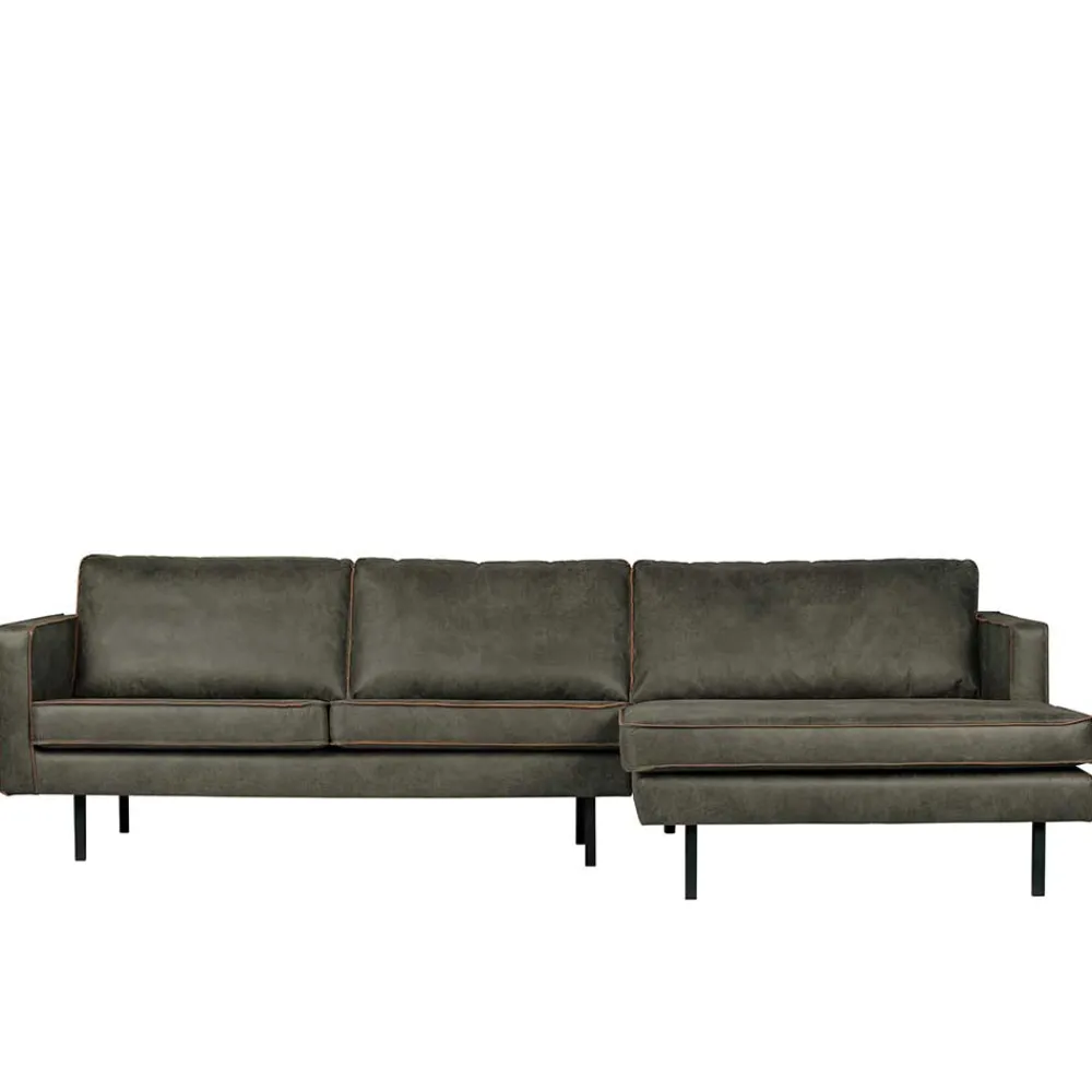 Wohnen Sofas<Recyclingleder Sofaecke in Oliv Grün - Laconca