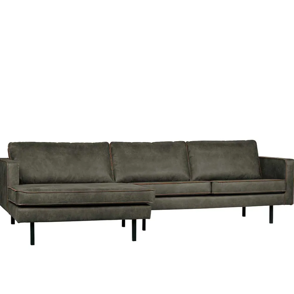Wohnen Sofas<Recyclingleder Sofaecke in Oliv Grün - Laconca