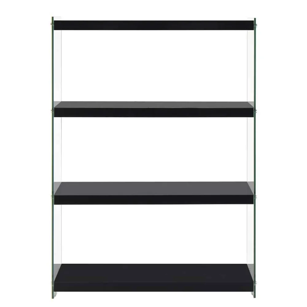 Wohnen Regale<Regal in Hochglanz Schwarz & Transparent - Viverone