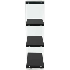 Wohnen Regale<Regal in Hochglanz Schwarz & Transparent - Viverone