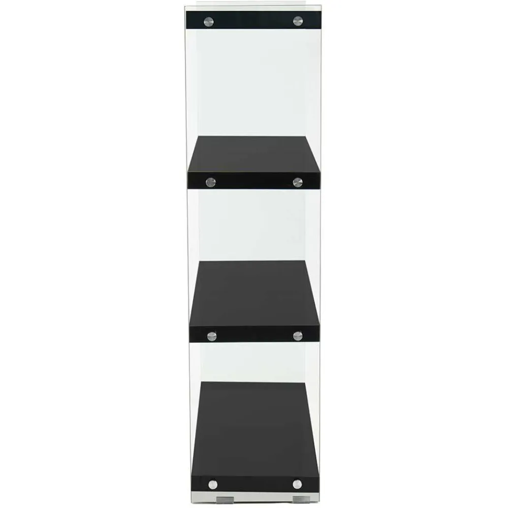 Wohnen Regale<Regal in Hochglanz Schwarz & Transparent - Viverone