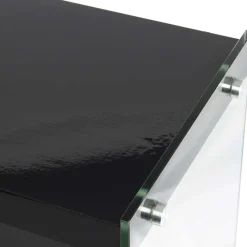 Wohnen Regale<Regal in Hochglanz Schwarz & Transparent - Viverone