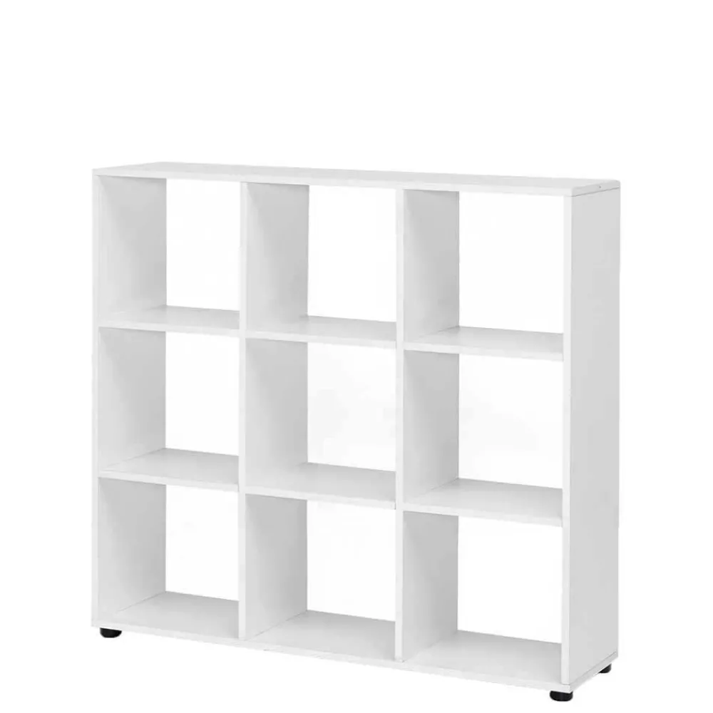 Wohnen Regale<Regal mit 9 Fächern offen in Weiß Claas 108 x 104 cm