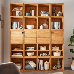 Wohnen Wohnwände<Regal Schrank Wand Möbel Kombi - Iljona (zwanzigteilig)