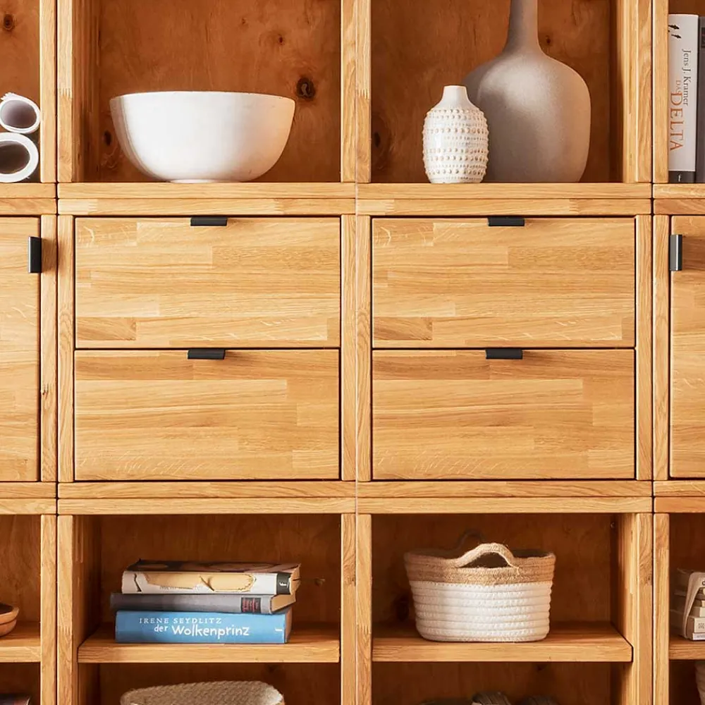 Wohnen Wohnwände<Regal Schrank Wand Möbel Kombi - Iljona (zwanzigteilig)