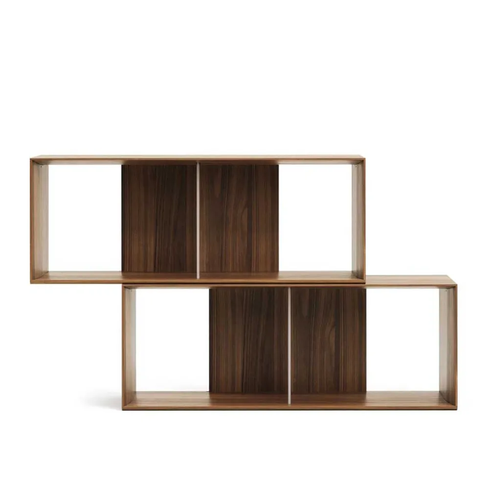 Wohnen Regale<Regalmodul Duo in Nussbaum - Kiara (zweiteilig)