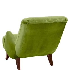 Wohnen Sessel<Relax Sessel in Oliv Grün mit Nussbaum - Sofia