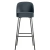 Wohnen Hocker<Retro Bar Stuhl in Petrol Blau Samt - Plicardo