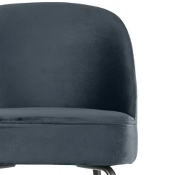 Wohnen Hocker<Retro Bar Stuhl in Petrol Blau Samt - Plicardo