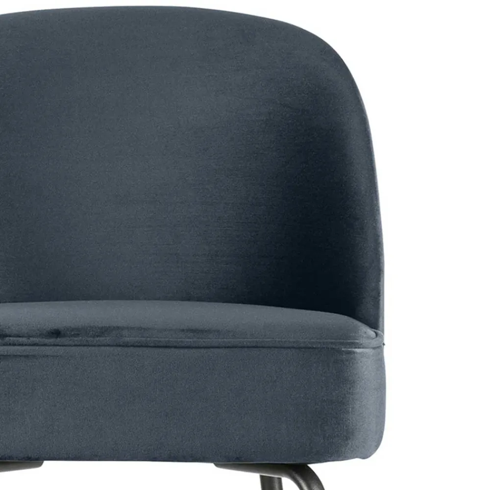 Wohnen Hocker<Retro Bar Stuhl in Petrol Blau Samt - Plicardo