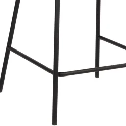 Wohnen Hocker<Retro Barstuhl aus Velours Anthrazit - Vatros (2er Set)