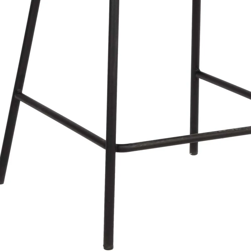 Wohnen Hocker<Retro Barstuhl aus Velours Anthrazit - Vatros (2er Set)