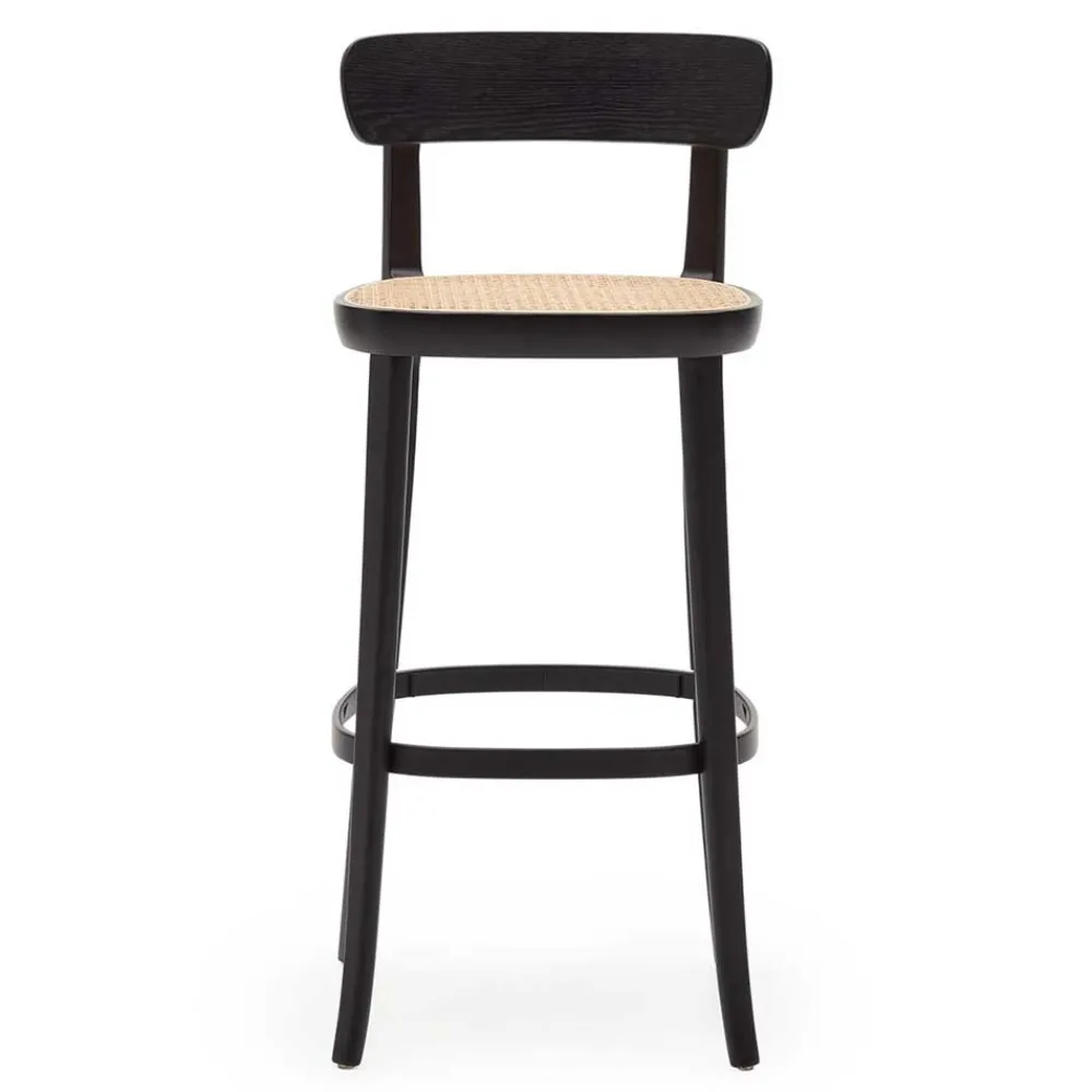 Wohnen Hocker<Retro Barstuhl mit Wiener Geflecht Sitz - Pulany (2er Set)