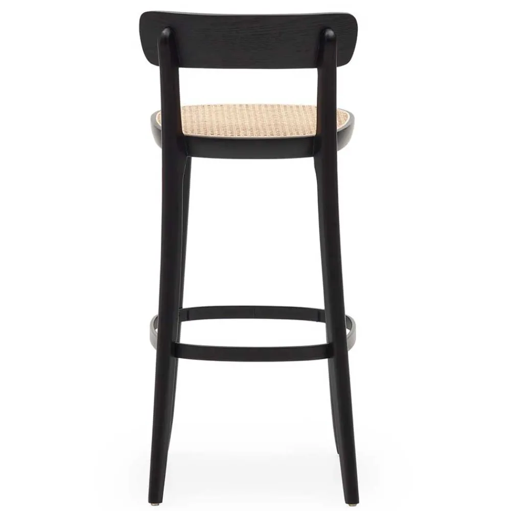 Wohnen Hocker<Retro Barstuhl mit Wiener Geflecht Sitz - Pulany (2er Set)