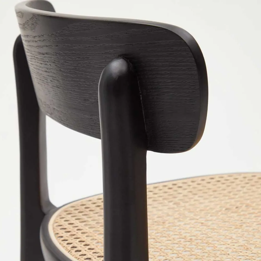 Wohnen Hocker<Retro Barstuhl mit Wiener Geflecht Sitz - Pulany (2er Set)