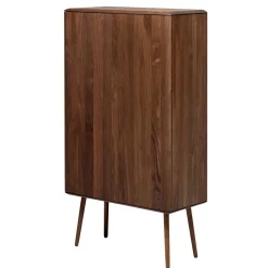 Wohnen Highboards<Retro Chic Highboard aus Nussbaum - Rivossa