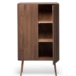 Wohnen Highboards<Retro Chic Highboard aus Nussbaum - Rivossa