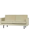 Wohnen Sofas<Retro Couch aus Samt in Graugrün - Vontada