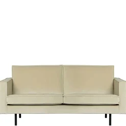 Wohnen Sofas<Retro Couch aus Samt in Graugrün - Vontada