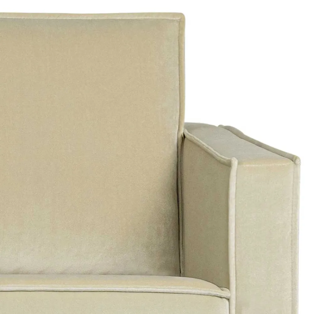 Wohnen Sofas<Retro Couch aus Samt in Graugrün - Vontada