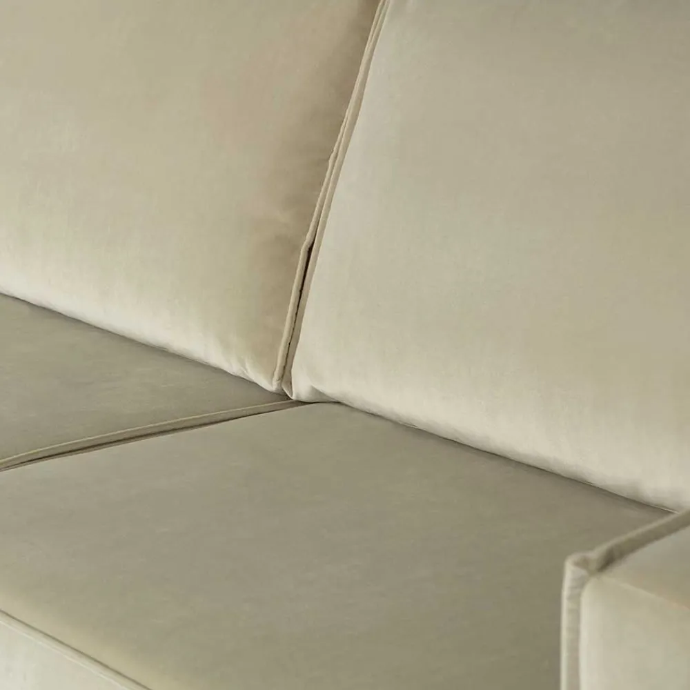 Wohnen Sofas<Retro Couch aus Samt in Graugrün - Vontada