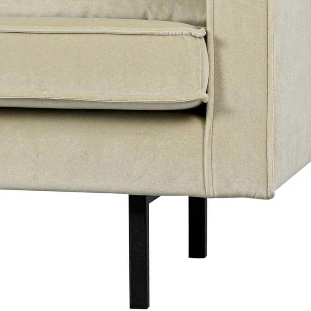 Wohnen Sofas<Retro Couch aus Samt in Graugrün - Vontada