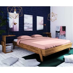 Wohnen Betten<Retro Design Bettanlage aus Wildeiche - Hardus