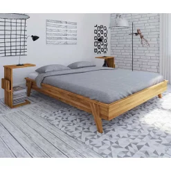 Wohnen Betten<Retro Design Bettanlage aus Wildeiche - Hardus