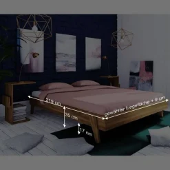 Wohnen Betten<Retro Design Bettanlage aus Wildeiche - Hardus