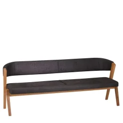 Wohnen Sitzbank<Retro Design Esstischbank mit Rückenlehne - Ovenciana