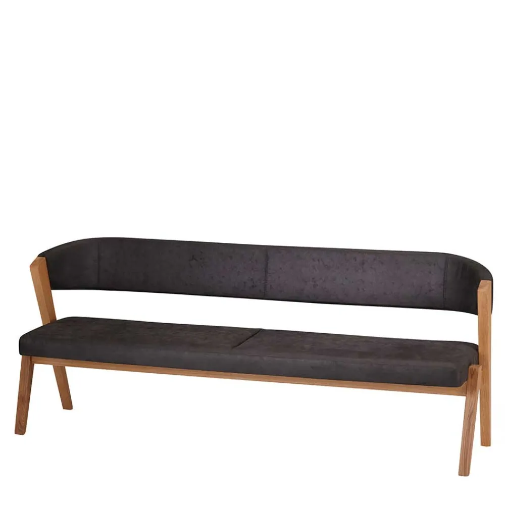 Wohnen Sitzbank<Retro Design Esstischbank mit Rückenlehne - Ovenciana