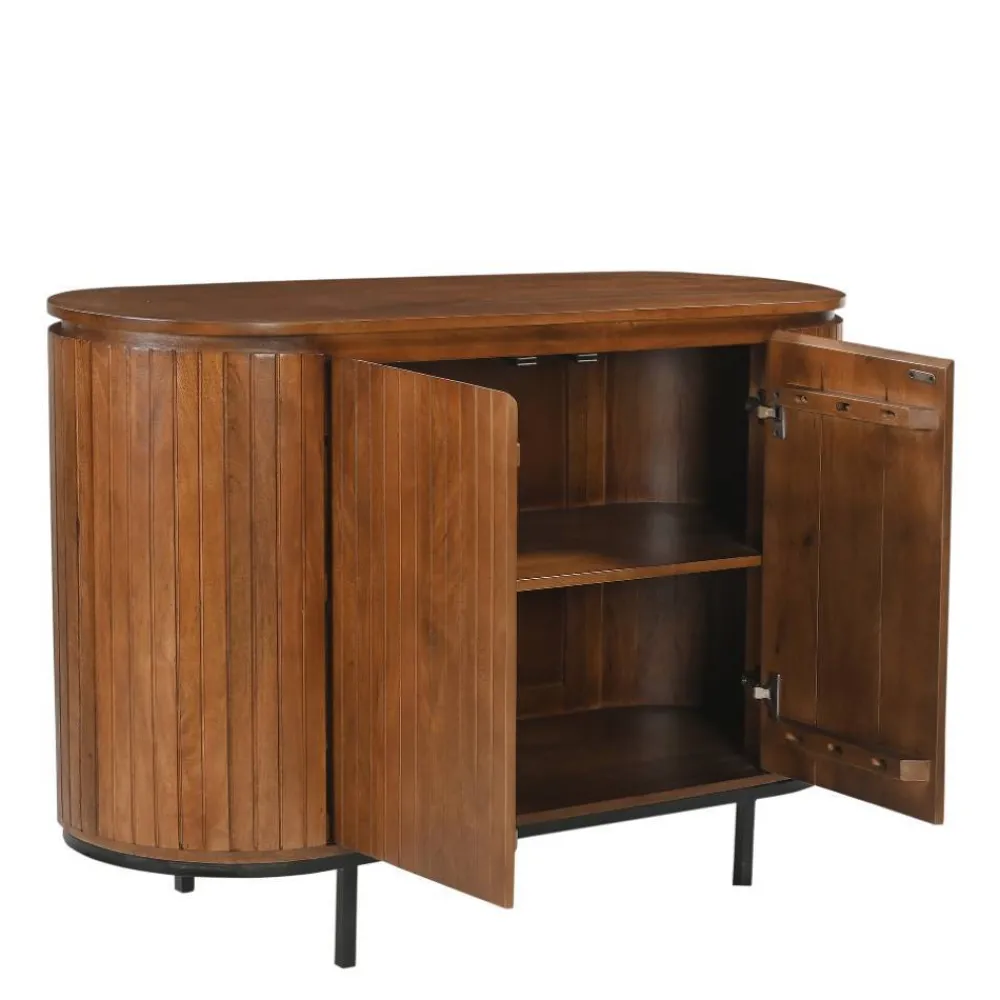 Wohnen Sideboards<Retro Design Kommode aus Mangoholz - Galadira