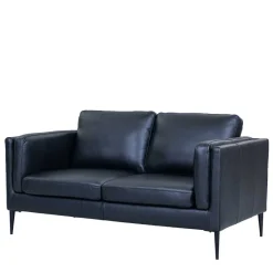 Wohnen Sofas<Retro Design Ledercouch in Schwarz - Griffina