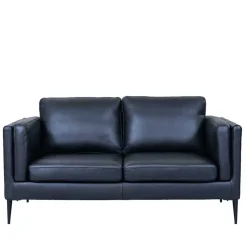 Wohnen Sofas<Retro Design Ledercouch in Schwarz - Griffina