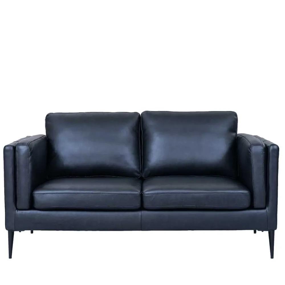 Wohnen Sofas<Retro Design Ledercouch in Schwarz - Griffina