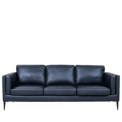 Wohnen Sofas<Retro Design Ledercouch in Schwarz - Griffina