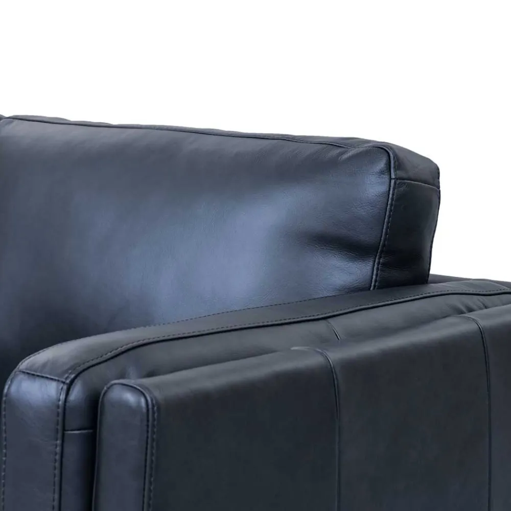 Wohnen Sofas<Retro Design Ledercouch in Schwarz - Griffina