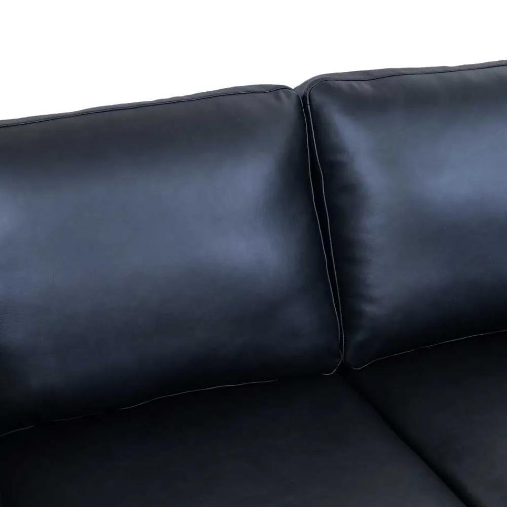 Wohnen Sofas<Retro Design Ledercouch in Schwarz - Griffina