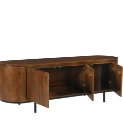Wohnen Tv & Hifi-Möbel|Lowboards<Retro Design Lowboard aus Mangoholz - Galadira