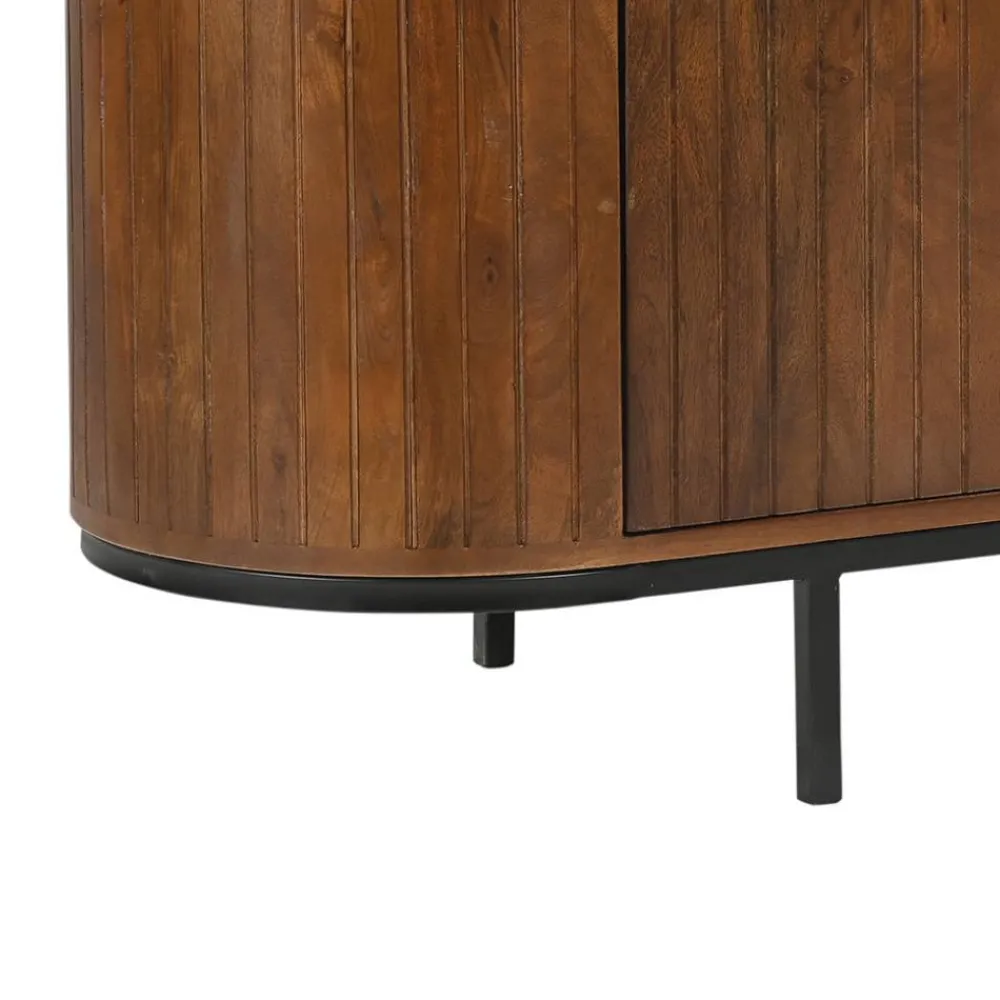 Wohnen Tv & Hifi-Möbel|Lowboards<Retro Design Lowboard aus Mangoholz - Galadira