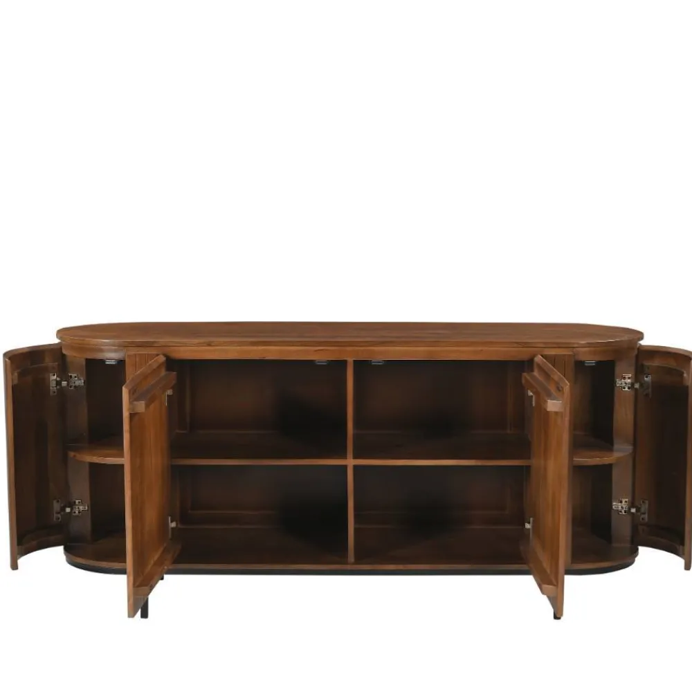 Wohnen Sideboards<Retro Design Sideboard aus Mangoholz - Galadira