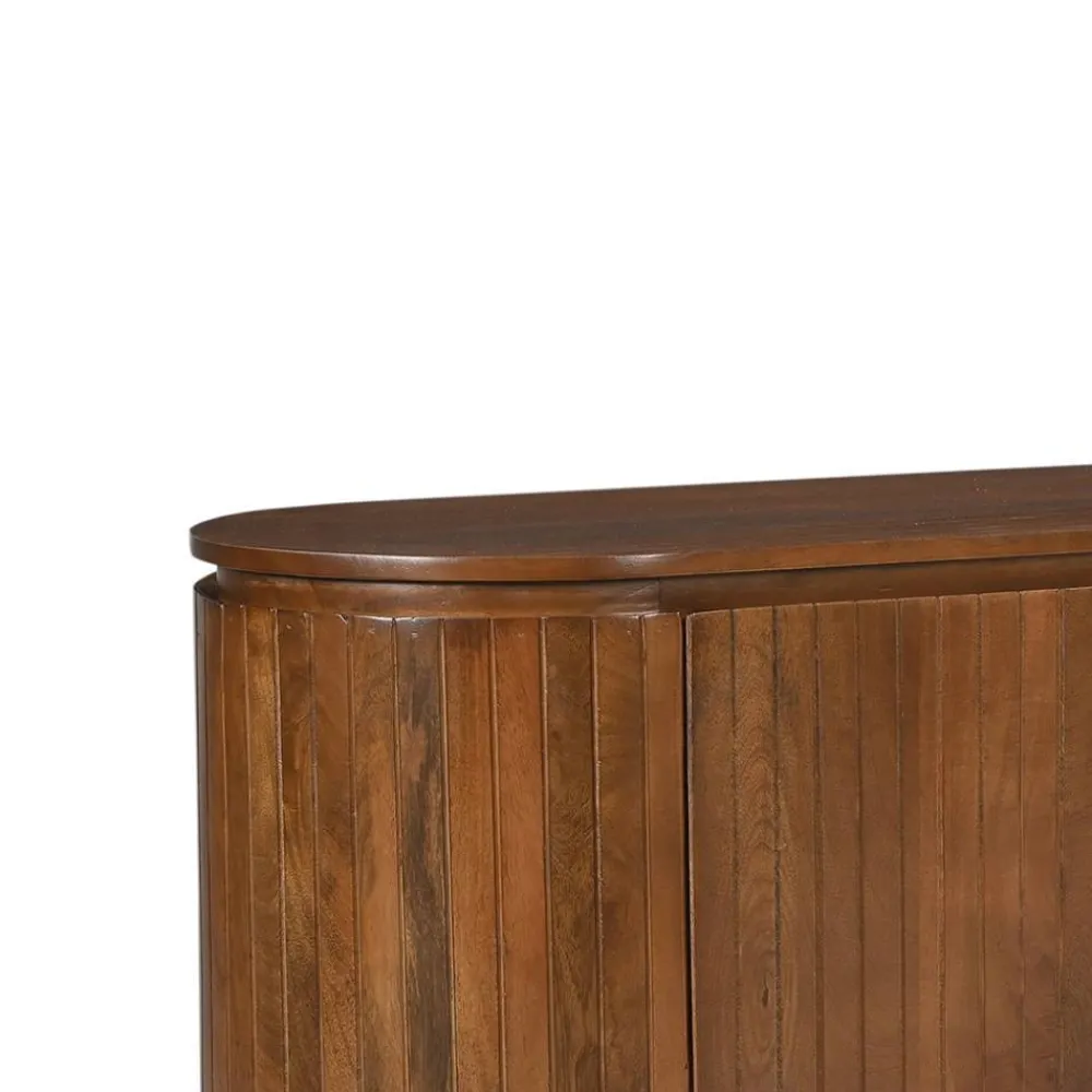 Wohnen Tv & Hifi-Möbel|Lowboards<Retro Design TV Lowboard aus Mangoholz - Galadira