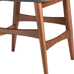 Wohnen Stühle<Retro Esstischstuhl in Nussbaum Braun & Grau - Translato