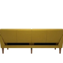 Wohnen Sofas<Retro Klappcouch in Senfgelb und Natur - Fiby