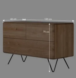 Wohnen Sideboards<Retro Kommode in Eiche Bianco - Bakaras