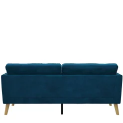 Wohnen Sofas<Retro Look Samtsofa in Blau - Vletko