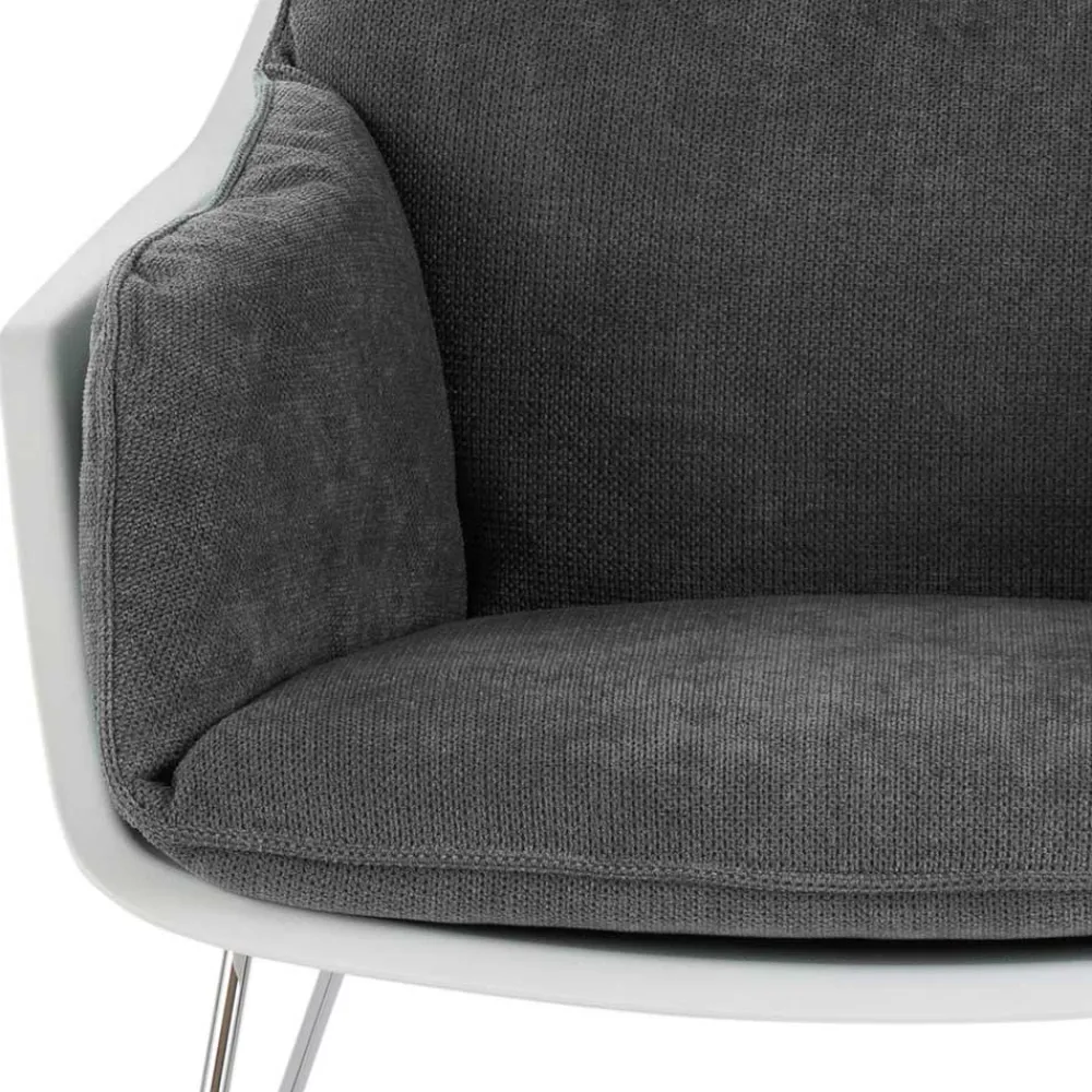Wohnen Sessel|Stühle<Retro Lounge-Sessel in Dunkelgrau - Vibulam (2er Set)