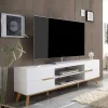 Wohnen Tv & Hifi-Möbel|Lowboards<Retro Lowboard für Fernseher Valezianos in Weiß